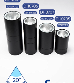 Сравнение свечения уличных светильников Feron серии Бостон